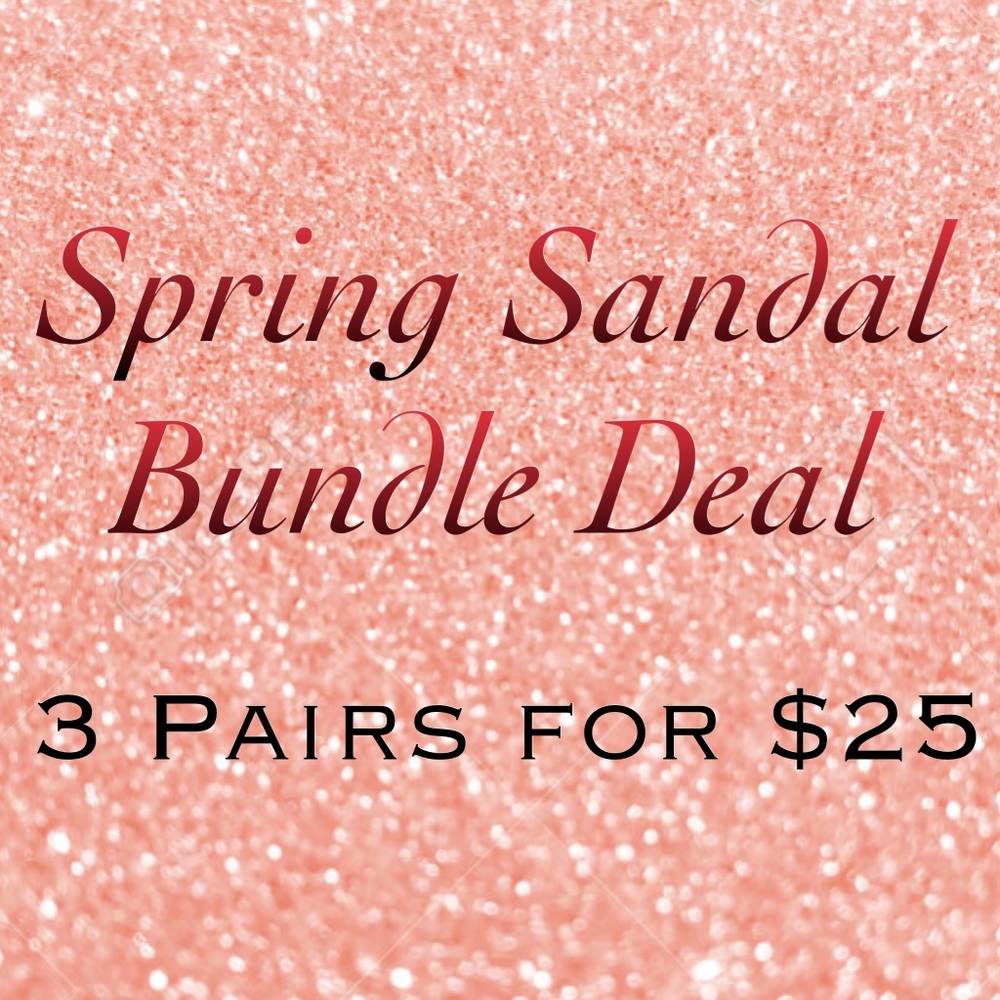 3 for $25 Spring Sandal Bundle lace up pom pom